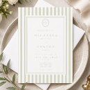 Recherche de rayures vertes invitations Élégant