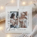 Recherche de jumeaux bébé ornements Premier noël de bébé