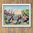 Suche nach retro meerjungfrau poster Meerjungfrauen