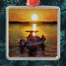 Recherche de bateaux de ornements Coucher de soleil