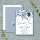 Recherche de dusty blue bridal shower invitations Bleu poussiéreux