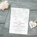 Recherche de moderne vintage mariage invitations Élégant