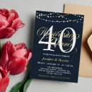 Recherche de guirlande invitations Bleu marine