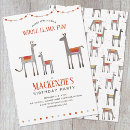 Recherche de llama anniversaire invitations Boho