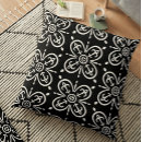 Recherche de fleurs modernes coussins Noir et blanc