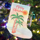 Recherche de palmiers chaussette de noël Hawaii