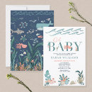 Recherche de turquoise baby shower invitations Moderne