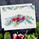 Recherche de poinsettia vœux cartes Aquarelle