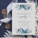 Recherche de floral fiançailles invitations Bleu marine