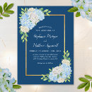 Recherche de blue hydrangea mariage invitations Bleu poussiéreux