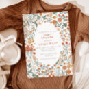 Recherche de burnt orange baby shower invitations Floral