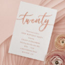 Recherche de de 20 ans anniversaire invitations Or rose