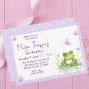 Recherche de grenouille de fille invitations Moderne