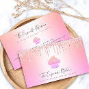 Recherche de cupcake rose cartes visite Pâtissier