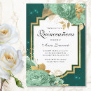 Recherche de sage green quinceanera invitations Floral