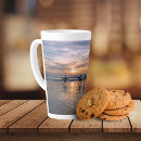 Recherche de surfeur tasses Coucher de soleil