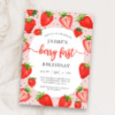 Recherche de strawberry anniversaire invitations En vichy