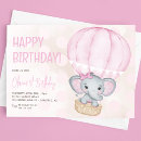 Suche nach pink elephant einladungen Heißluftballon