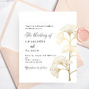 Recherche de feuille de ginkgo invitations Élégant