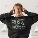 Recherche de notes femme capuche sweatshirts Notes de musique