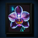 Recherche de peinture orchidée posters Bleu