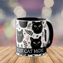 Recherche de visage de chat tasses Motif