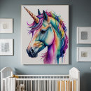 Recherche de licorne bleue posters Imaginaire