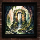 Suche nach ruinen poster Aquarell