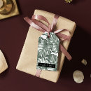 Recherche de feuille tropicale étiquettes cadeau Aquarelle