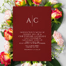 Recherche de crimson mariage invitations Monogramme