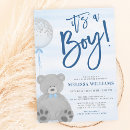 Recherche de ours gris invitations C'est un garçon