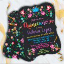 Recherche de fiesta quinceañera invitations Coloré