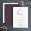 Recherche de violet mariage invitations Classique
