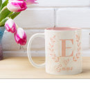 Recherche de marbre rose tasses Monogramme