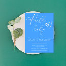 Recherche de minimal baby shower invitations Bleu