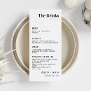 Recherche de modèle de menu mariage invitations Minimaliste