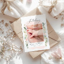 Recherche de naissance de photo invitations Élégant