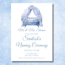Recherche de berceau invitations Bleu