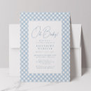 Suche nach blauer gingham einladungen Niedlich