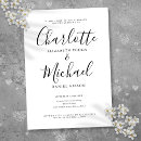 Recherche de black and white fiançailles invitations Typographie