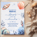 Recherche de plage de coquillages invitations Aquarelle