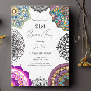 Recherche de mandala coloré invitations Tendance