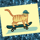 Recherche de skateboard cartes postales Chaton