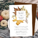 Recherche de feuilles automne mariage invitations Couple