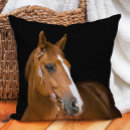 Recherche de cheval noir et blanc coussins Animal de ferme