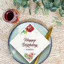 Recherche de vintage floral serviettes Aquarelle