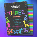 Recherche de couleurs néon invitations Pour enfants