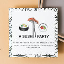 Suche nach sushi party einladungen Aquarell