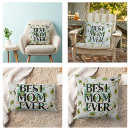 Recherche de typographie florale coussins Mother