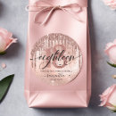 Recherche de 18ème anniversaire autocollants Rose doré